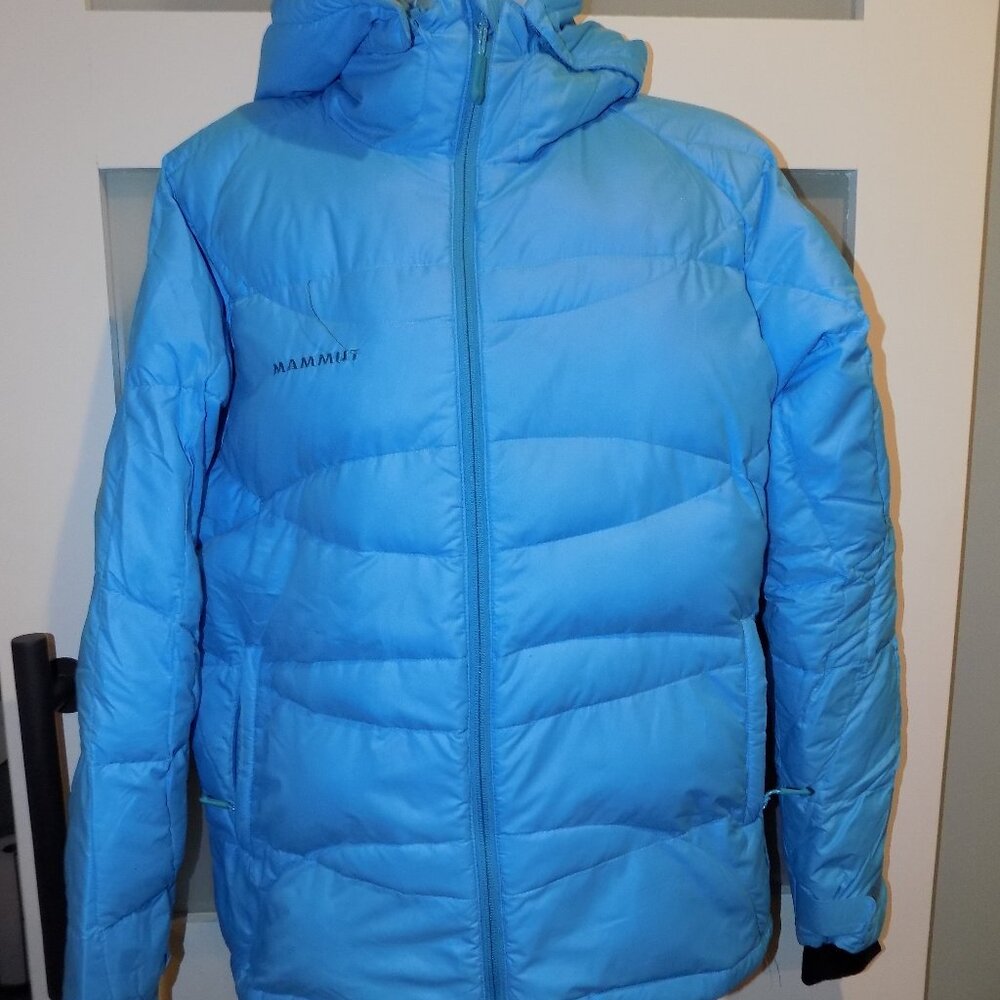 MAMMUT 650+ Down Filled Lightweight Blue Puffy Puffer Coat Size M Women's